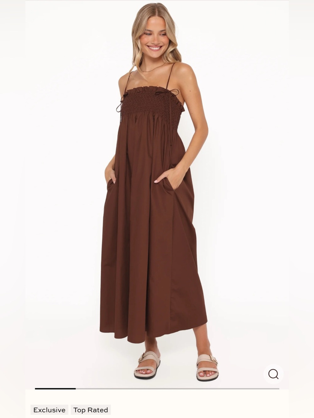 Petal & Pup Josie Maxi Dress - Brown
